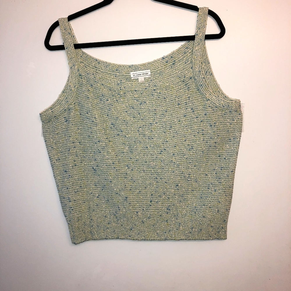 St. John Sport by Marie Gray Green/Blue Tank Top